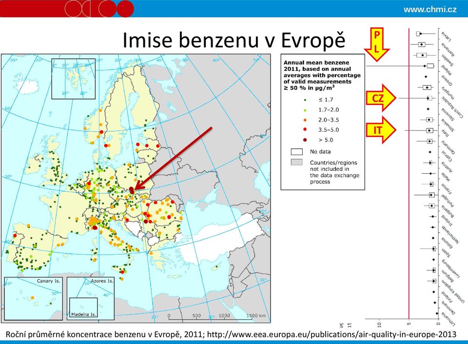 Evropě, 2011; http://www.eea.europa.