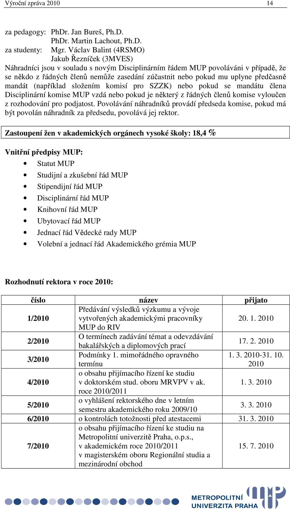 uplyne předčasně mandát (například složením komisí pro SZZK) nebo pokud se mandátu člena Disciplinární komise MUP vzdá nebo pokud je některý z řádných členů komise vyloučen z rozhodování pro