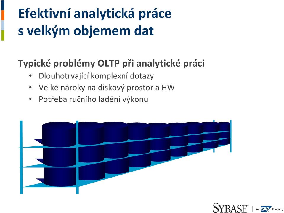 Dlouhotrvající komplexní dotazy Velké nároky na