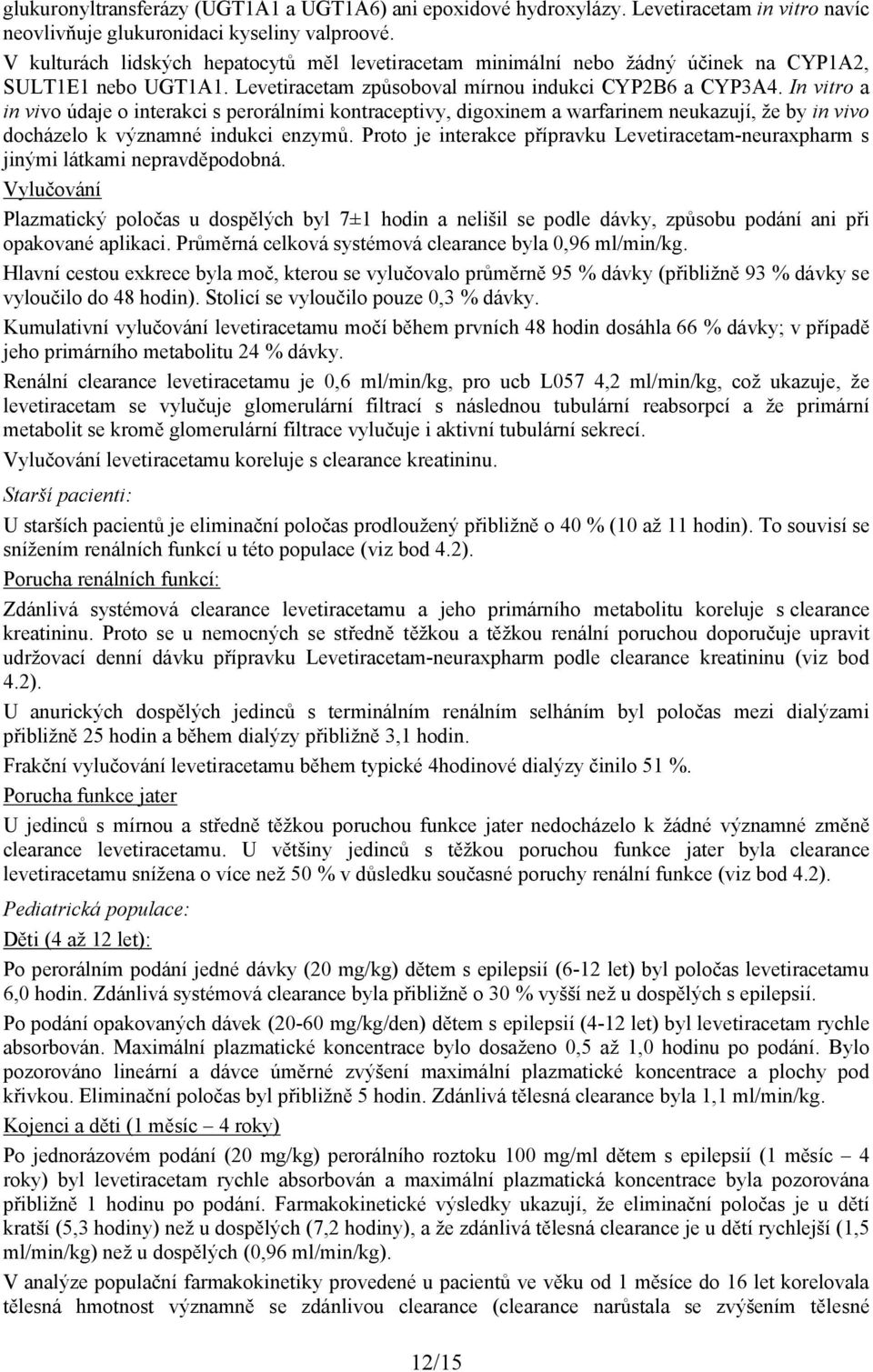 In vitro a in vivo údaje o interakci s perorálními kontraceptivy, digoxinem a warfarinem neukazují, že by in vivo docházelo k významné indukci enzymů.