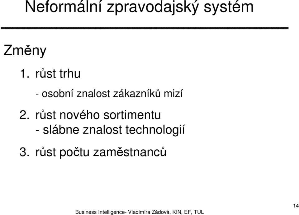 2. růst nového sortimentu - slábne