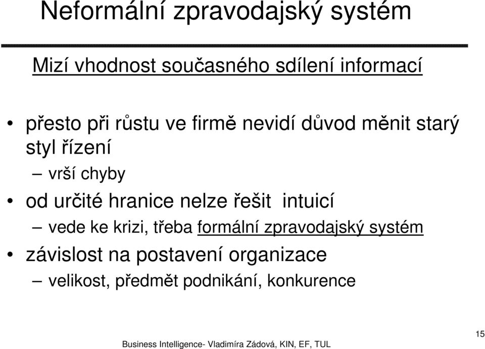 určité hranice nelze řešit intuicí vede ke krizi, třeba formální zpravodajský