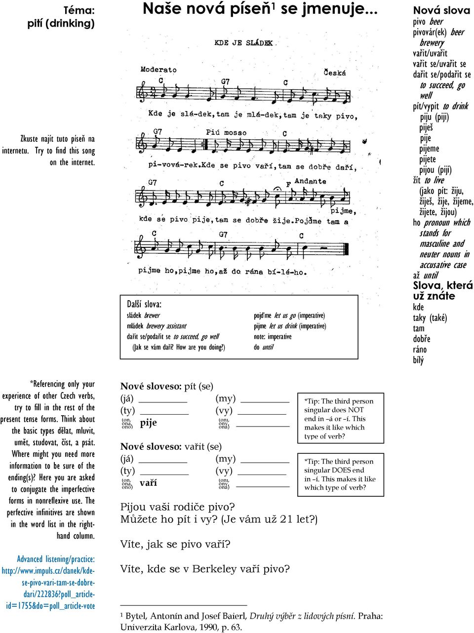 Where might you need more information to be sure of the ending(s)? Here you are asked to conjugate the imperfective forms in nonreflexive use.