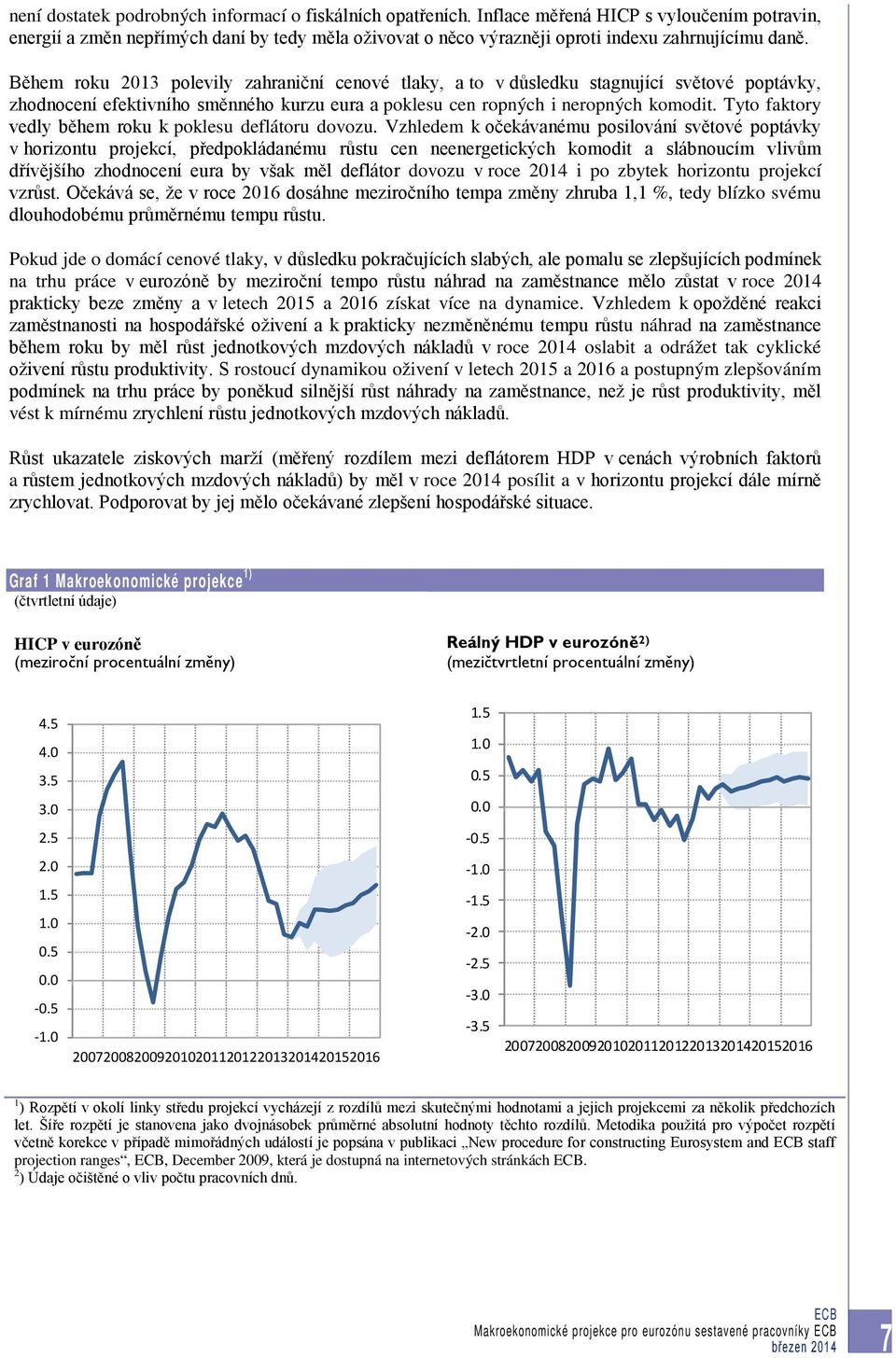 Během roku 2013 polevily zahraniční cenové tlaky, a to v důsledku stagnující světové poptávky, zhodnocení efektivního směnného kurzu eura a poklesu cen ropných i neropných komodit.