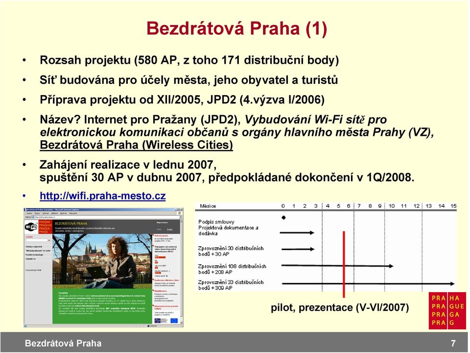 Internet pro Pražany (JPD2), Vybudování Wi-Fi sítě pro elektronickou komunikaci občanů s orgány hlavního města Prahy