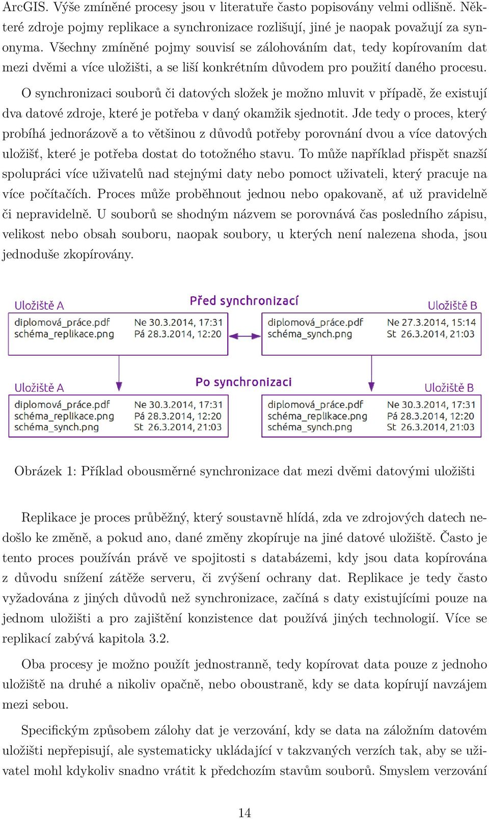 O synchronizaci souborů či datových složek je možno mluvit v případě, že existují dva datové zdroje, které je potřeba v daný okamžik sjednotit.