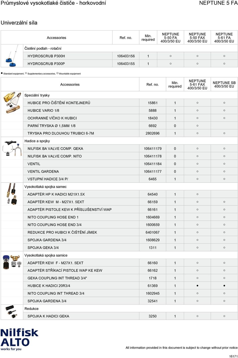 GEKA 106411179 0 NILFISK BA VALVE COMP. NITO 106411178 0 VENTIL 106411184 0 VENTIL GARDENA 106411177 0 VSTUPNÍ HADICE 3/4 P/ 6465 1 Vysokotlaká spojka samec ADAPTÉR HP K HADICI M21X1.