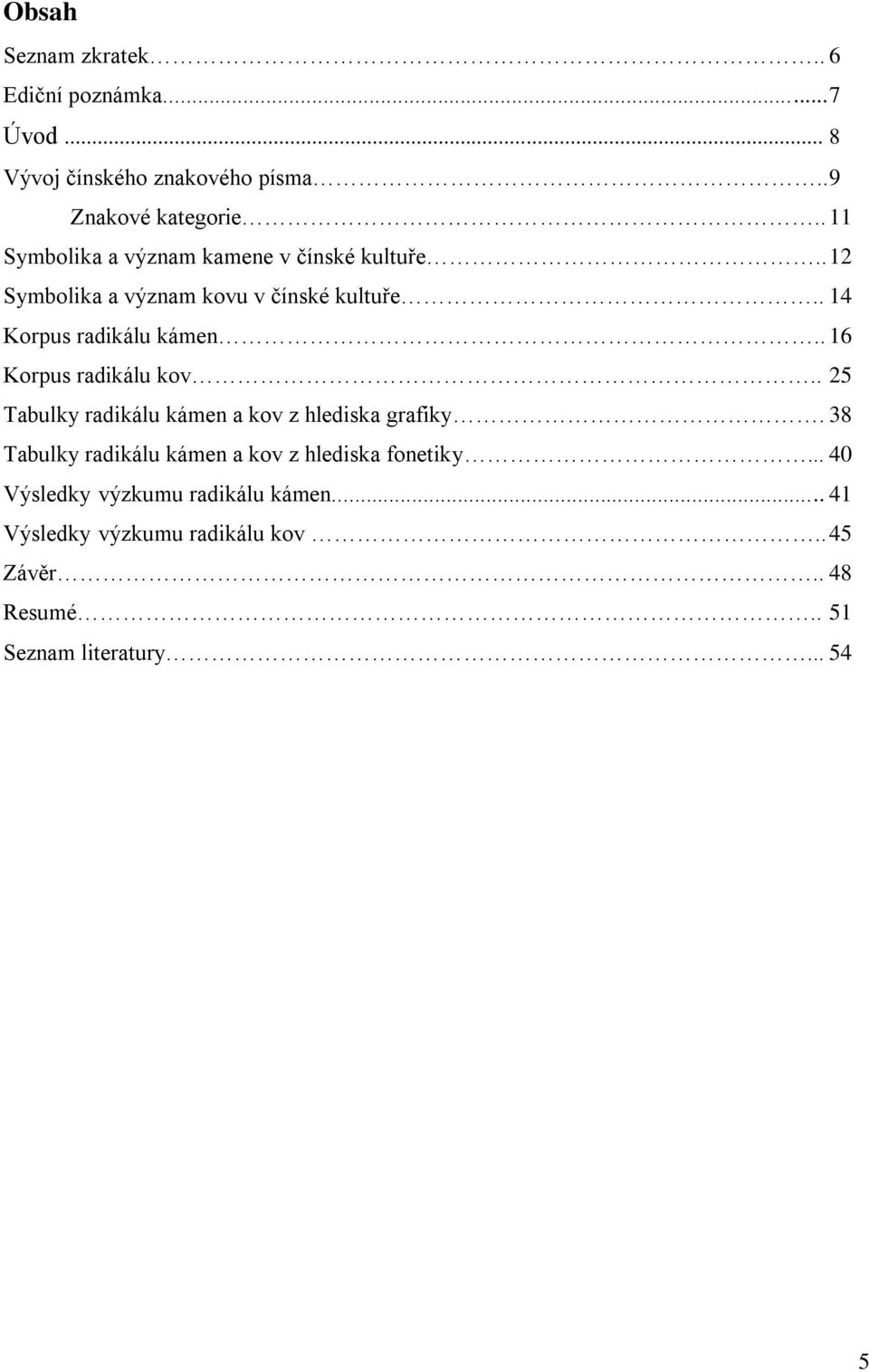 . 16 Korpus radikálu kov.. 25 Tabulky radikálu kámen a kov z hlediska grafiky.