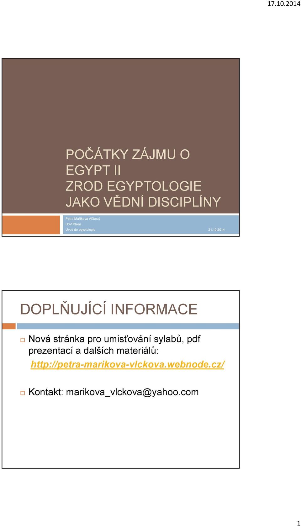 2014 DOPLŇUJÍCÍ INFORMACE Nová stránka pro umisťování sylabů, pdf