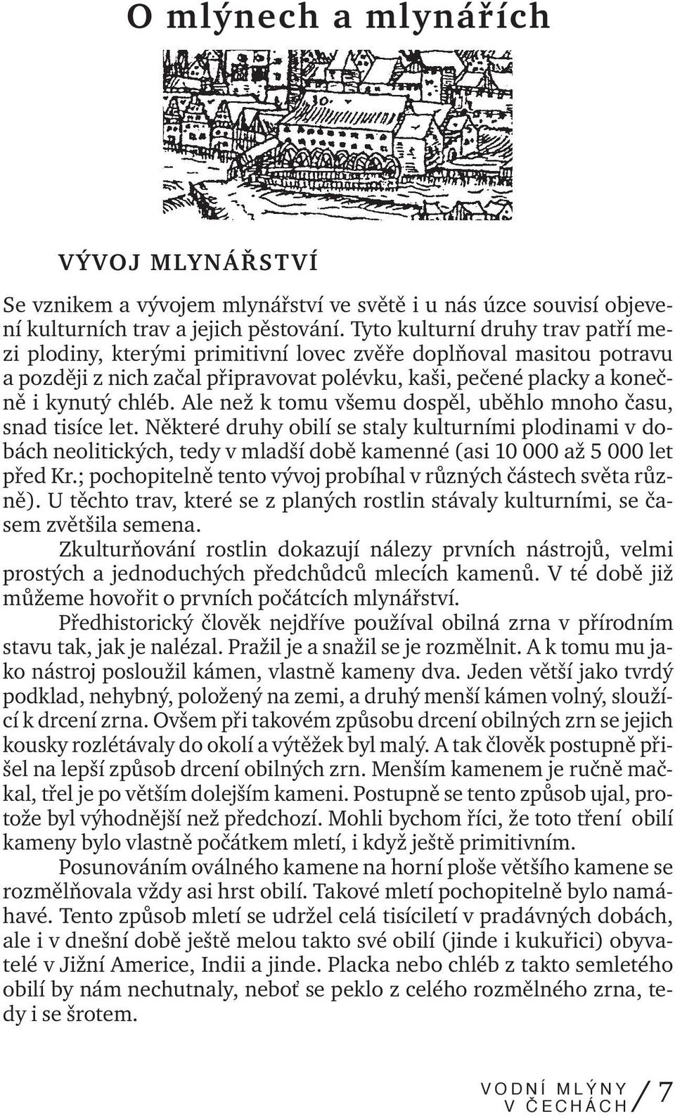 Ale než k tomu všemu dospěl, uběhlo mnoho času, snad tisíce let. Některé druhy obilí se staly kulturními plodinami v dobách neolitických, tedy v mladší době kamenné (asi 10 000 až 5 000 let před Kr.