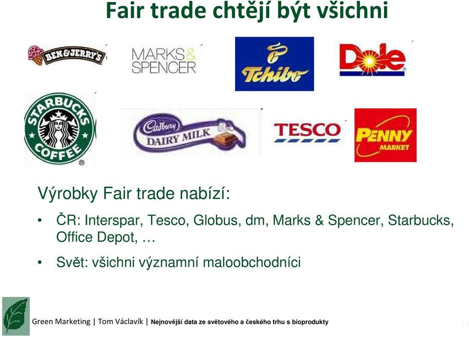 Globus, dm, Marks & Spencer, Starbucks,