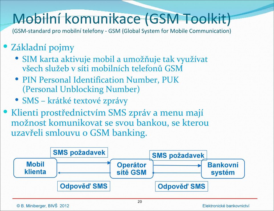 (Personal Unblocking Number) SMS krátké textové zprávy Klienti prostřednictvím SMS zpráv a menu mají možnost komunikovat se svou