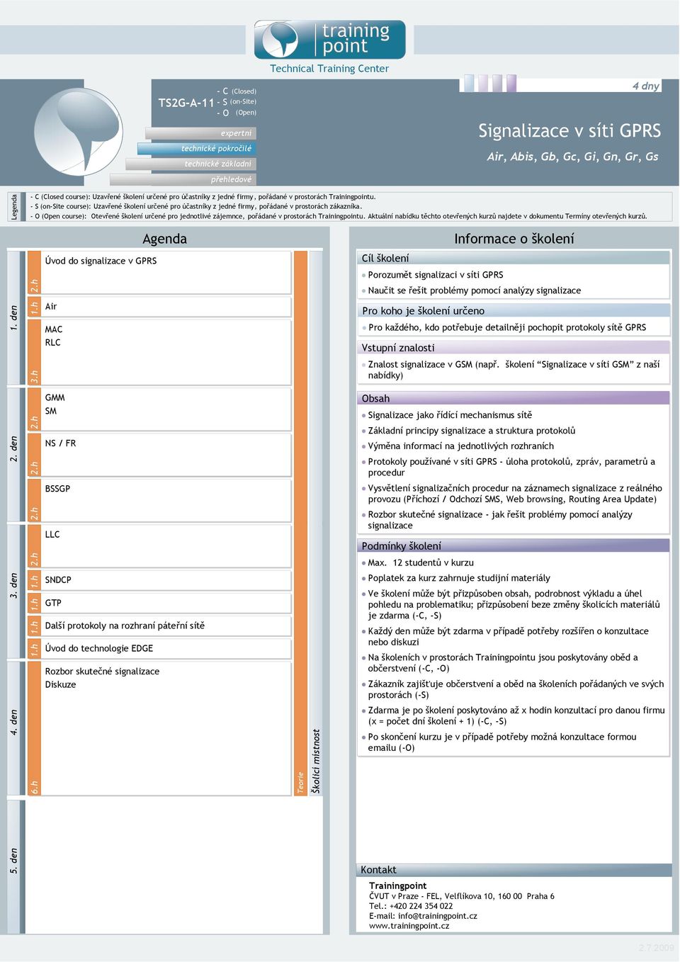 Úvod do signalizace v GPRS Porozumět signalizaci v síti GPRS Naučit se řešit problémy pomocí analýzy signalizace Air MAC RLC Pro každého, kdo potřebuje detailněji pochopit protokoly sítě GPRS Znalost