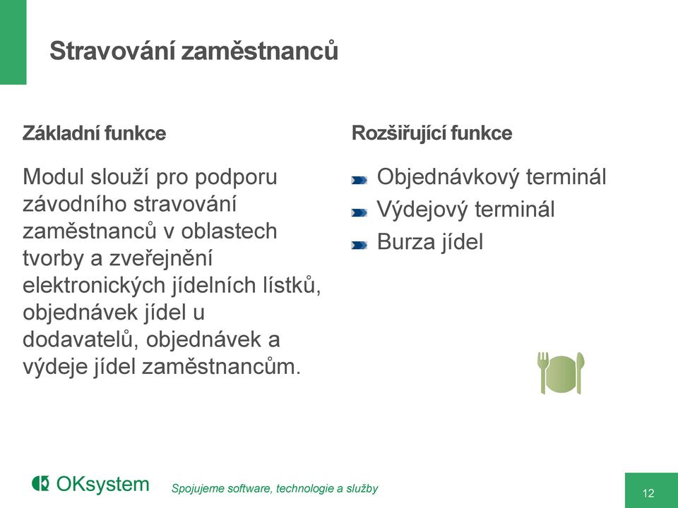 jídelních lístků, objednávek jídel u dodavatelů, objednávek a výdeje jídel