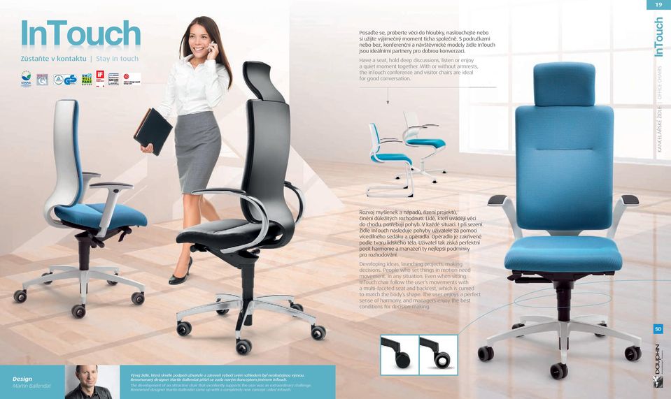 With or without armrests, the InTouch conference and visitor chairs are ideal for good conversation.