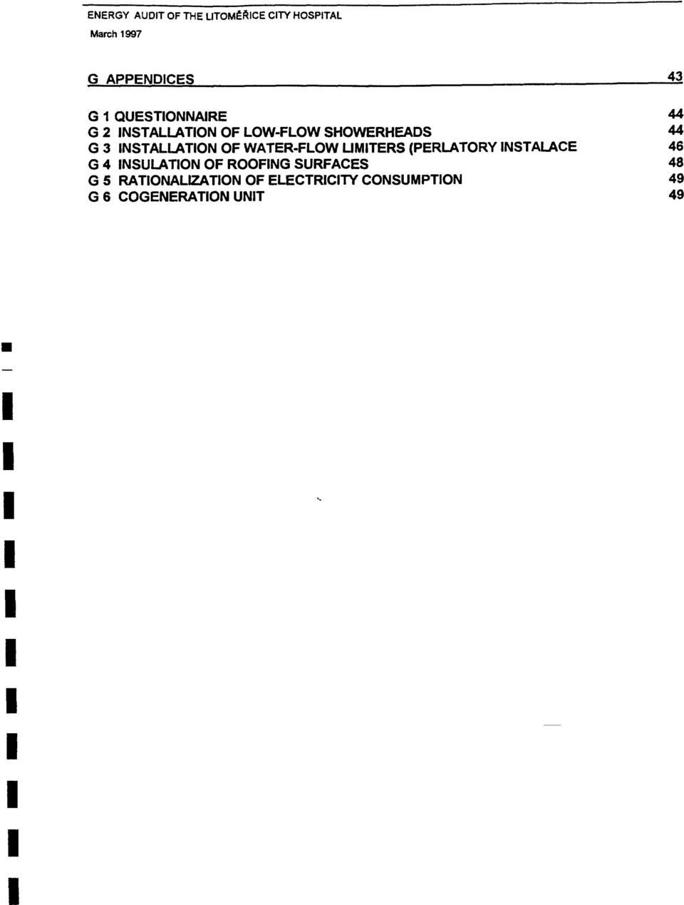 WATER-FLOW LMTERS (PERLATORY NSTALACE G 4 NSULATON OF ROOFNG SURFACES G