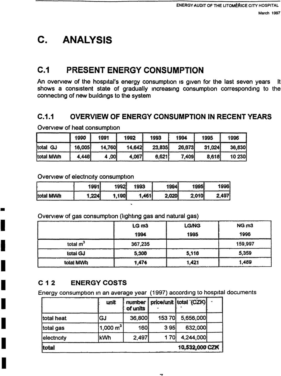 connecting of new buildings to the system C.1.1 OVERVEW OF ENERGY CONSUMPTON N RECENT YEARS Overview of heat consumption 1990 1991 1992 1993 1994 1995 1996 total GJ 1&.005 14.760 14.