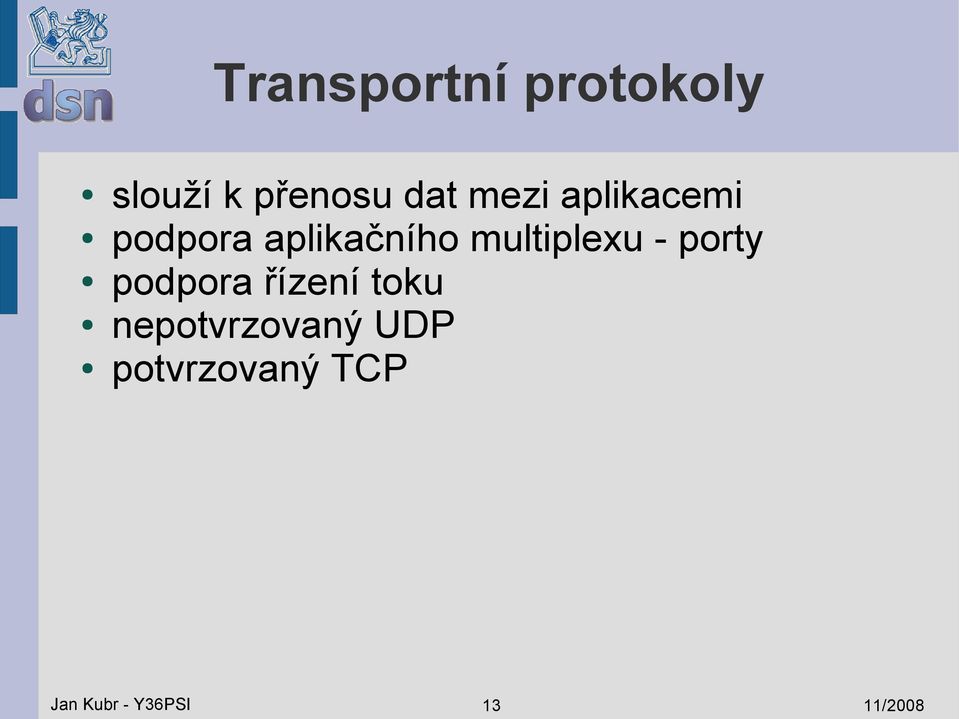 multiplexu - porty podpora řízení toku