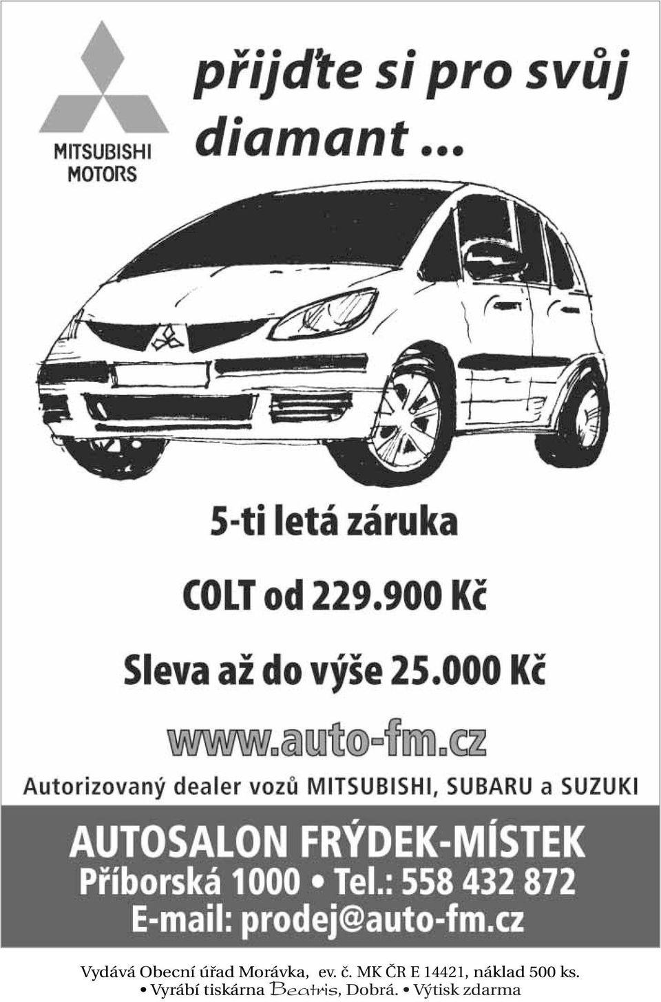 MK ČR E 14421, náklad 500