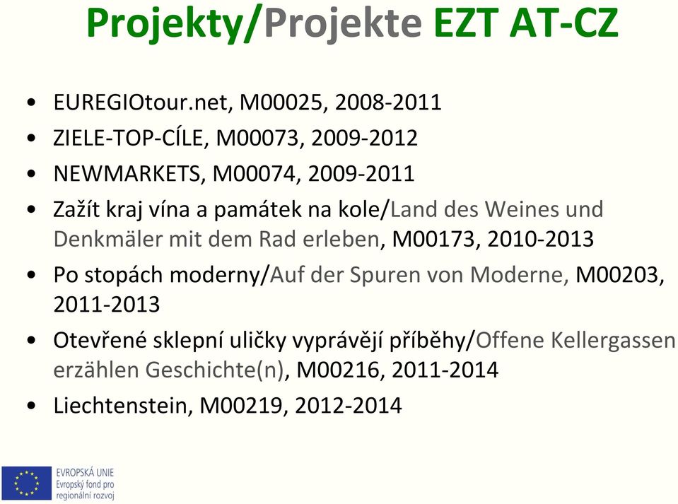 památek na kole/land des Weines und Denkmäler mit dem Rad erleben, M00173, 2010-2013 Po stopách moderny/auf