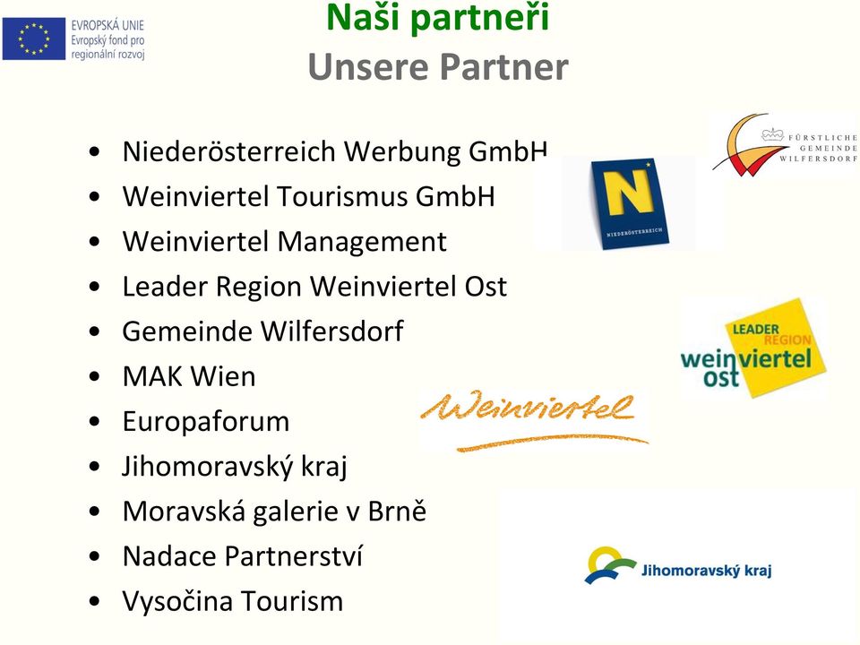 Weinviertel Ost Gemeinde Wilfersdorf MAK Wien Europaforum