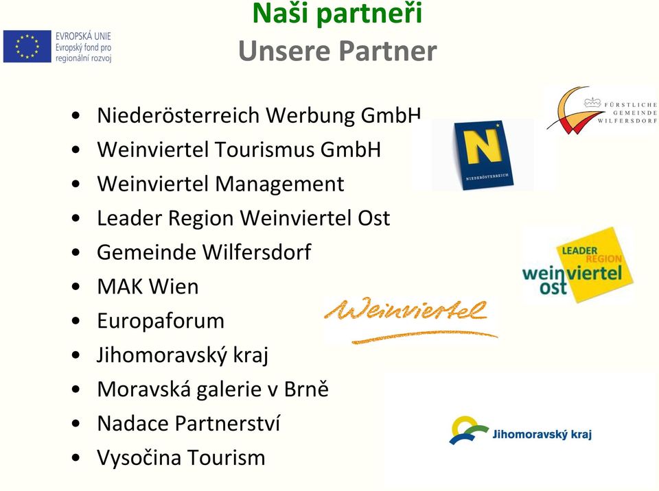 Weinviertel Ost Gemeinde Wilfersdorf MAK Wien Europaforum