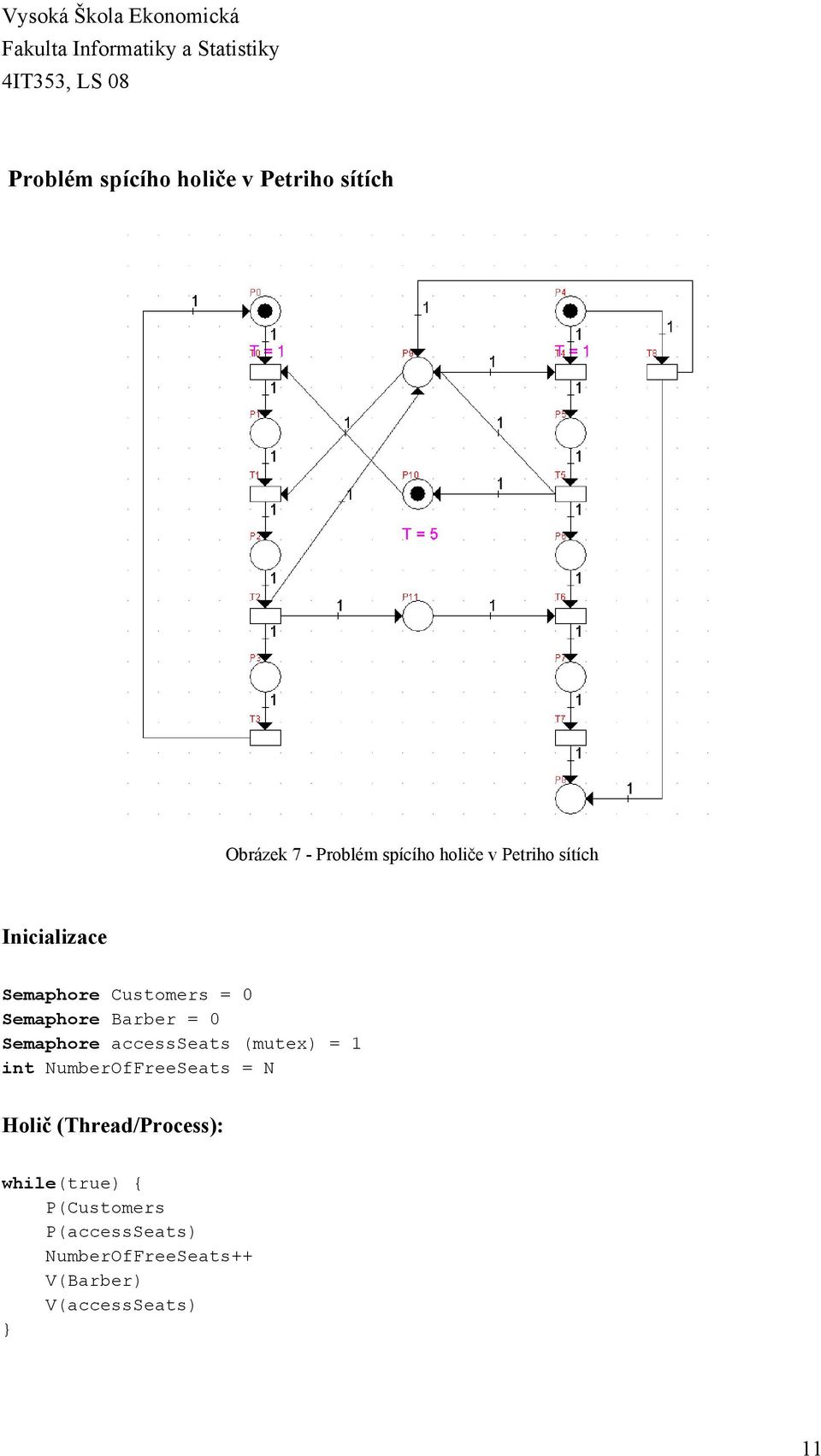 Semaphore accessseats (mutex) = 1 int NumberOfFreeSeats = N Holič