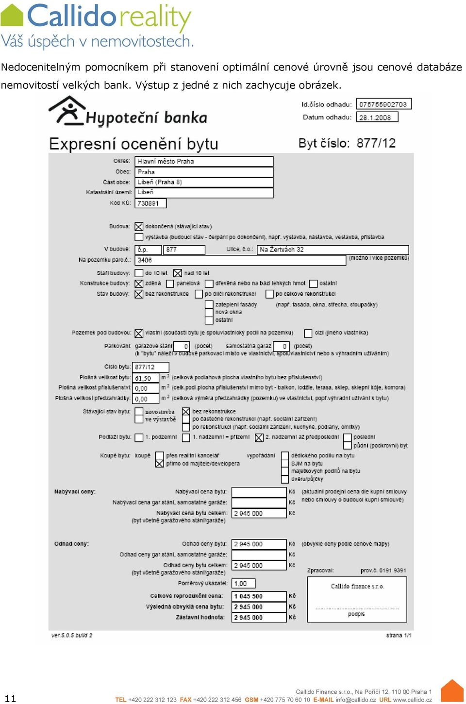 cenové databáze nemovitostí velkých