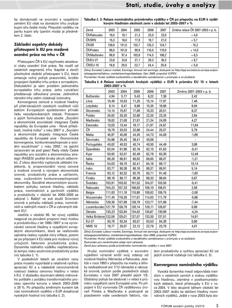 Na rozdíl od ostatních segmentů trhu (kapitál a zboží) přechodné období přistoupení k EU, které omezuje volný pohyb pracovníků, brzdilo propojení českého trhu práce s evropským.