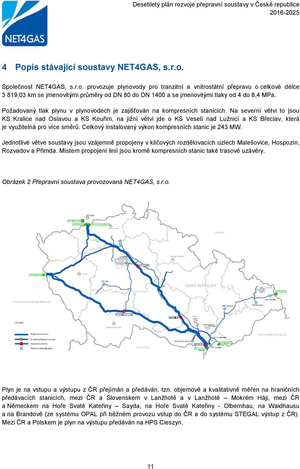 Na severní větvi to jsou KS Kralice nad Oslavou a KS Kouřim, na jižní větvi jde o KS Veselí nad Lužnicí a KS Břeclav, která je využitelná pro více směrů.