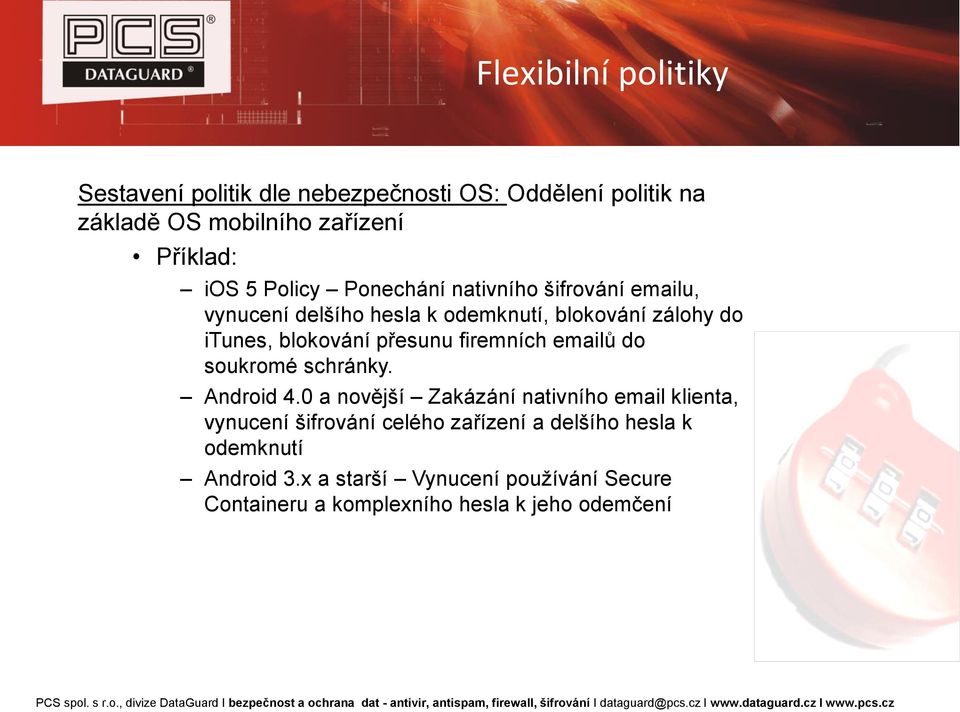 přesunu firemních emailů do soukromé schránky. Android 4.