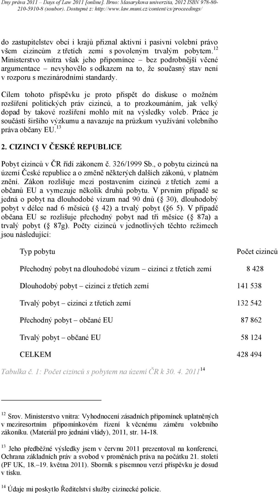 Cílem tohoto příspěvku je proto přispět do diskuse o možném rozšíření politických práv cizinců, a to prozkoumáním, jak velký dopad by takové rozšíření mohlo mít na výsledky voleb.