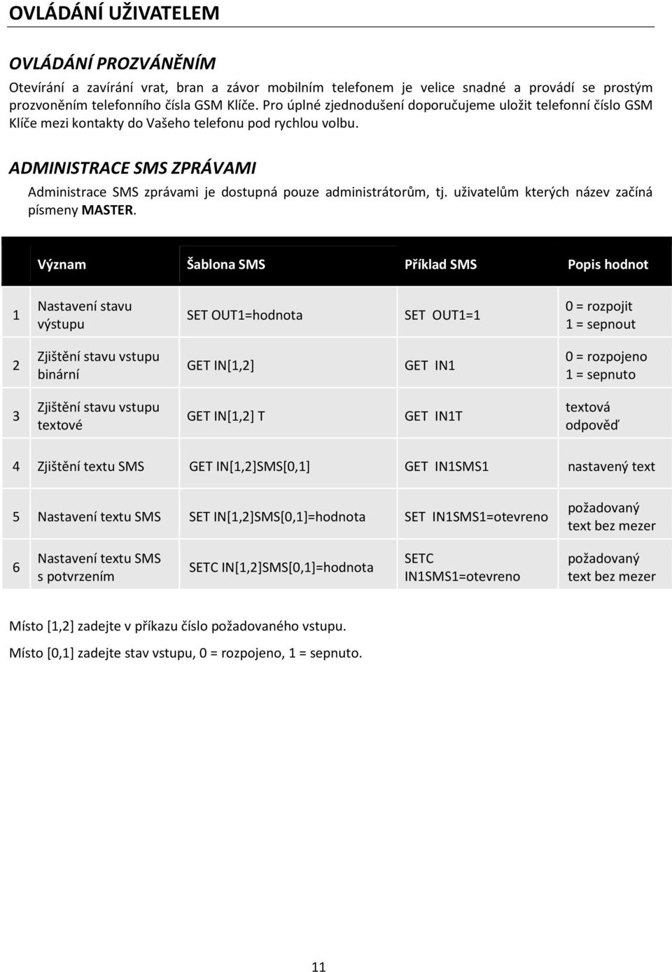 ADMINISTRACE SMS ZPRÁVAMI Administrace SMS zprávami je dostupná pouze administrátorům, tj. uživatelům kterých název začíná písmeny MASTER.