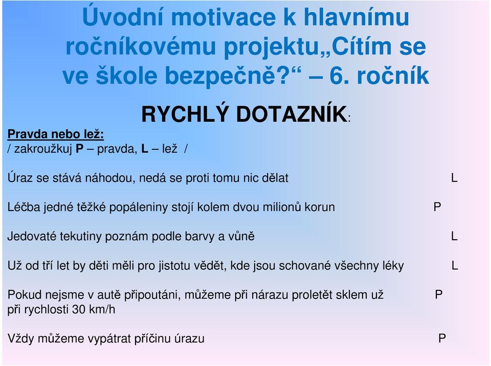 Léčba jedné těžké popáleniny stojí kolem dvou milionů korun P Jedovaté tekutiny poznám podle barvy a vůně L Už od tří let by děti