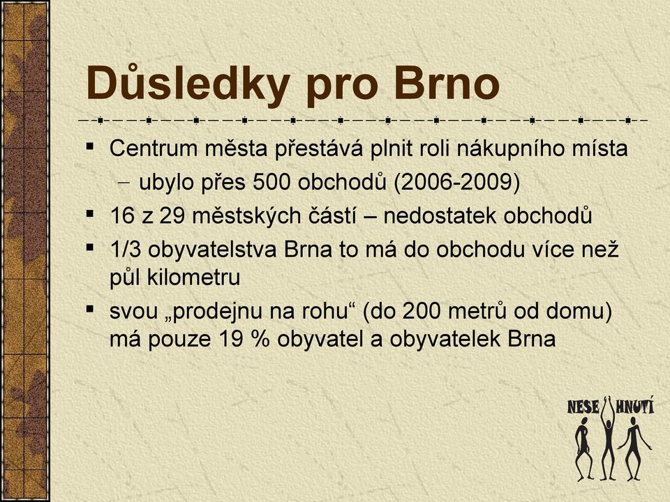 1/3 obyvatelstva Brna to má do obchodu více než půl kilometru svou