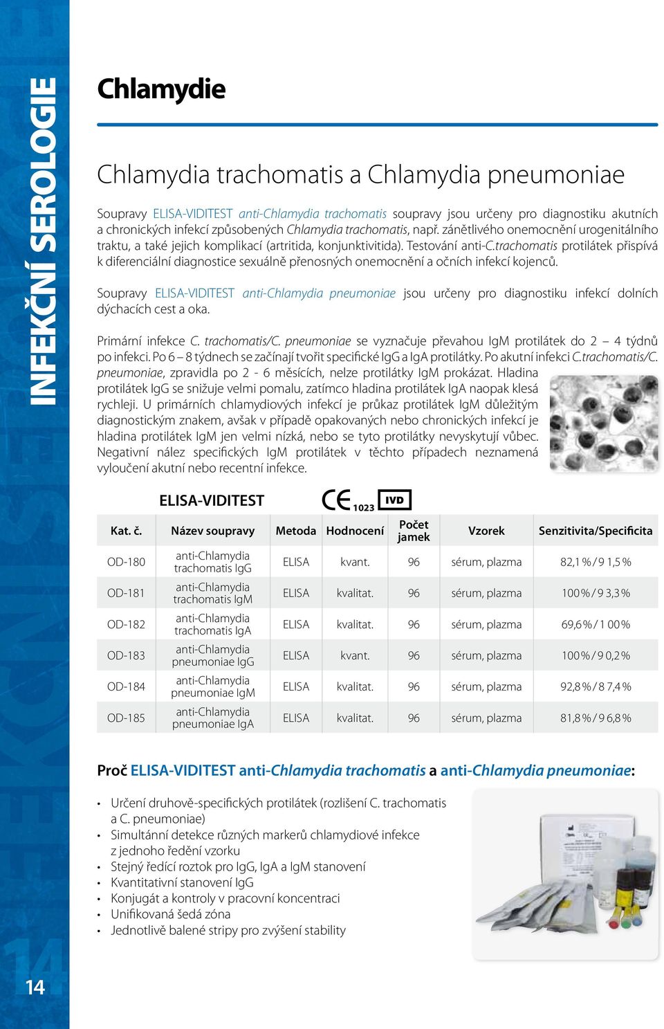 trachomatis protilátek přispívá k diferenciální diagnostice sexuálně přenosných onemocnění a očních infekcí kojenců.