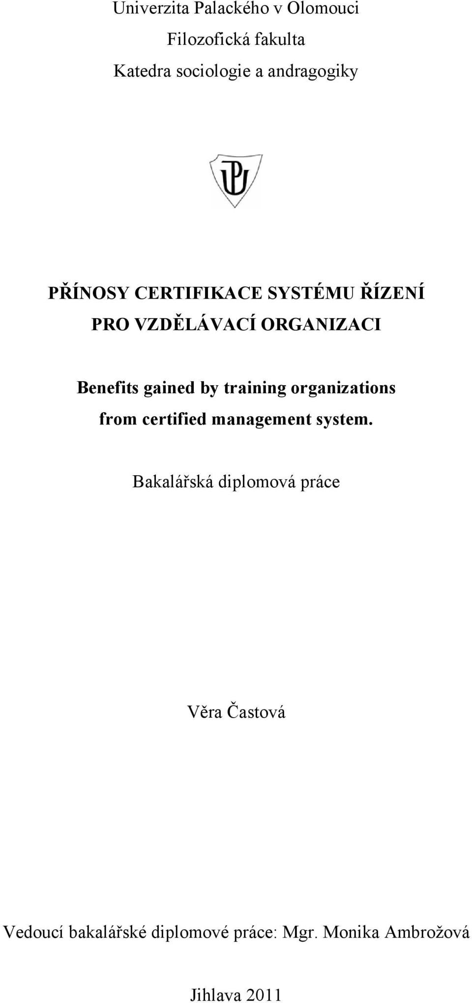 gained by training organizations from certified management system.