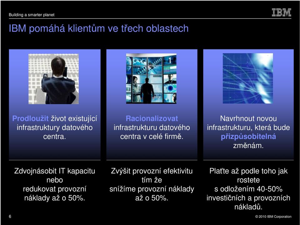 Navrhnout novou infrastrukturu, která bude přizpůsobitelná změnám.