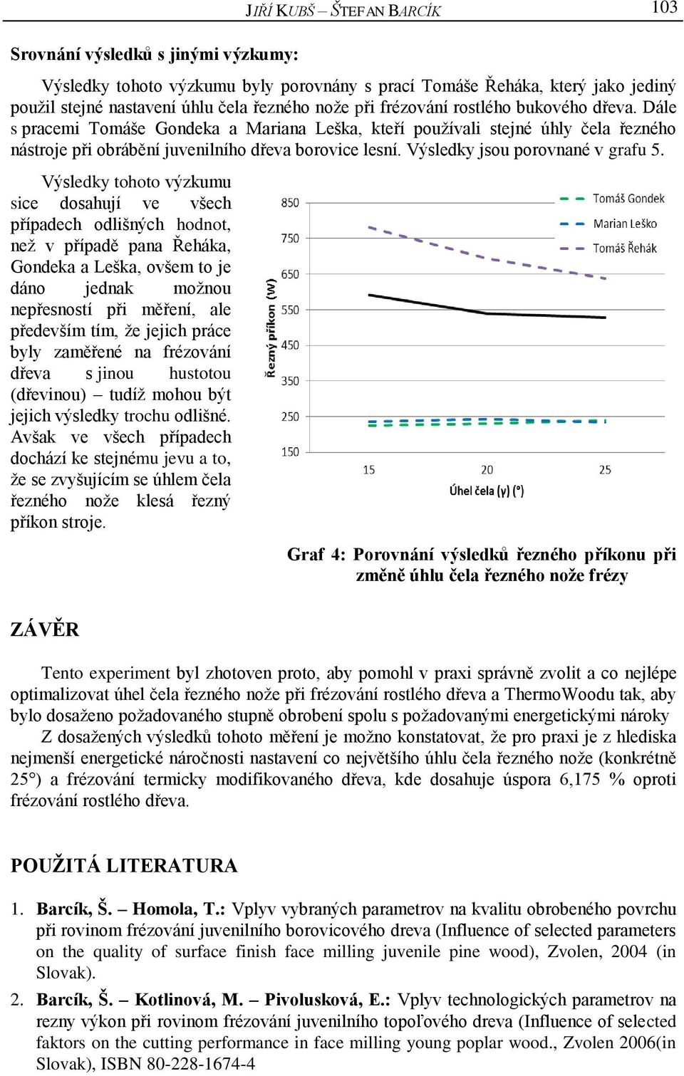 Výsledky jsou porovnané v grafu 5.