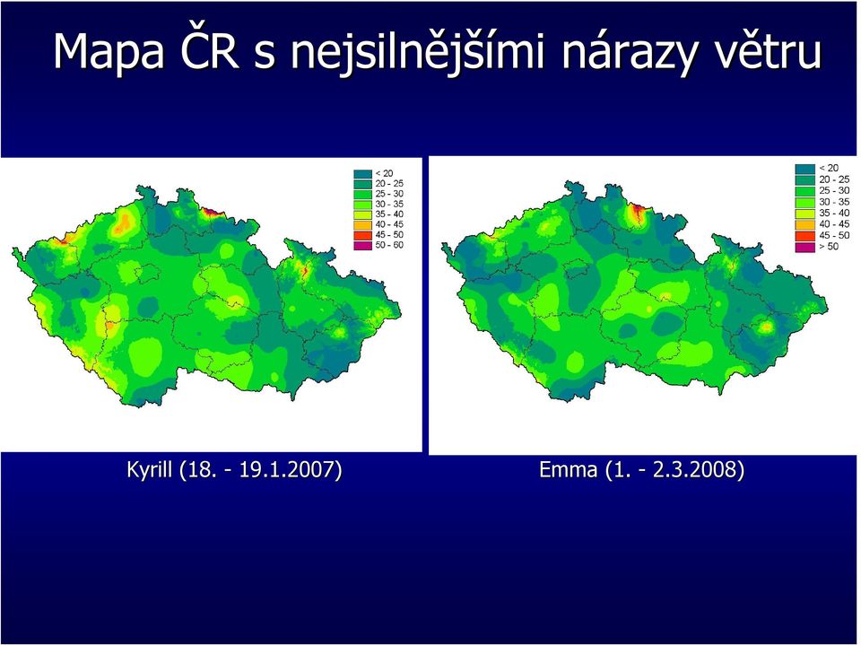 nárazy n větruv Kyrill