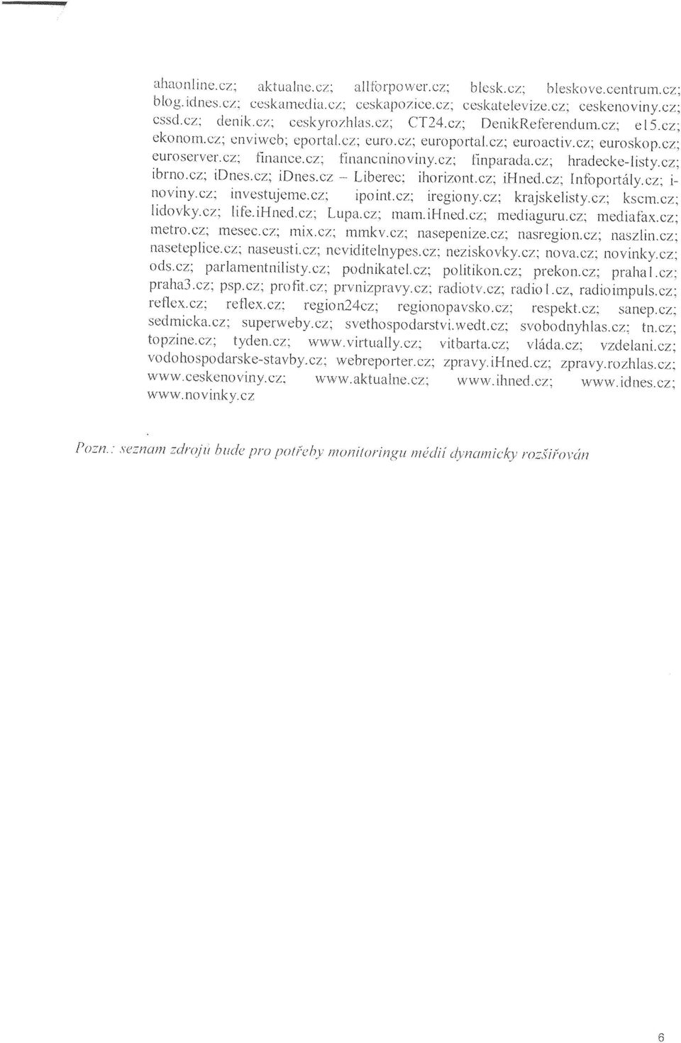 cz -_ Liberec: ihorizont.cz; il-lned.cz; Infoportály.cz: i noviny. cz: investujeme. cz; ipo int.cz; iregiony.cz; krajskelisty.cz: kscrn.cz: lidovky.cz; life.iflned.cz; Lupa.cz; marn.illned.