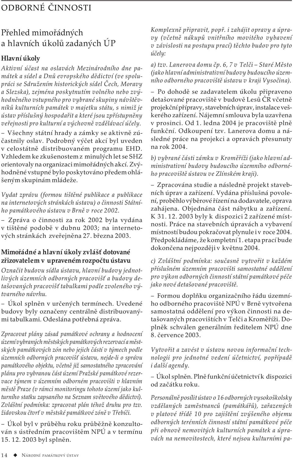 hospodařit a které jsou zpřístupněny veřejnosti pro kulturní a výchovně vzdělávací účely. Všechny státní hrady a zámky se aktivně zúčastnily oslav.