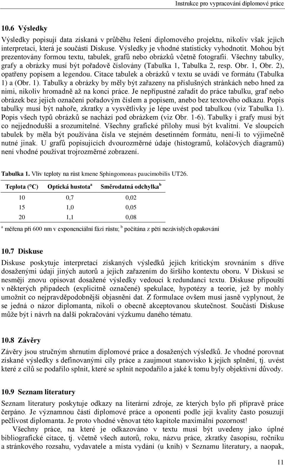 Všechny tabulky, grafy a obrázky musí být pořadově číslovány (Tabulka 1, Tabulka 2, resp. Obr. 1, Obr. 2), opatřeny popisem a legendou.