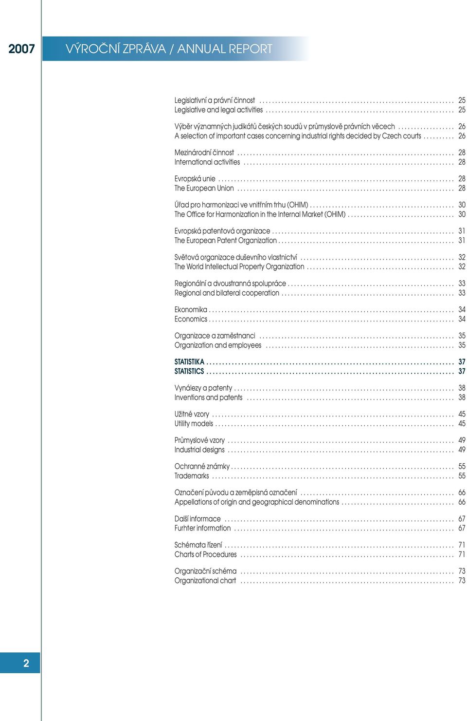 ................. 26 A selection of important cases concerning industrial rights decided by Czech courts.......... 26 Mezinárodní ãinnost..................................................................... 28 International activities.