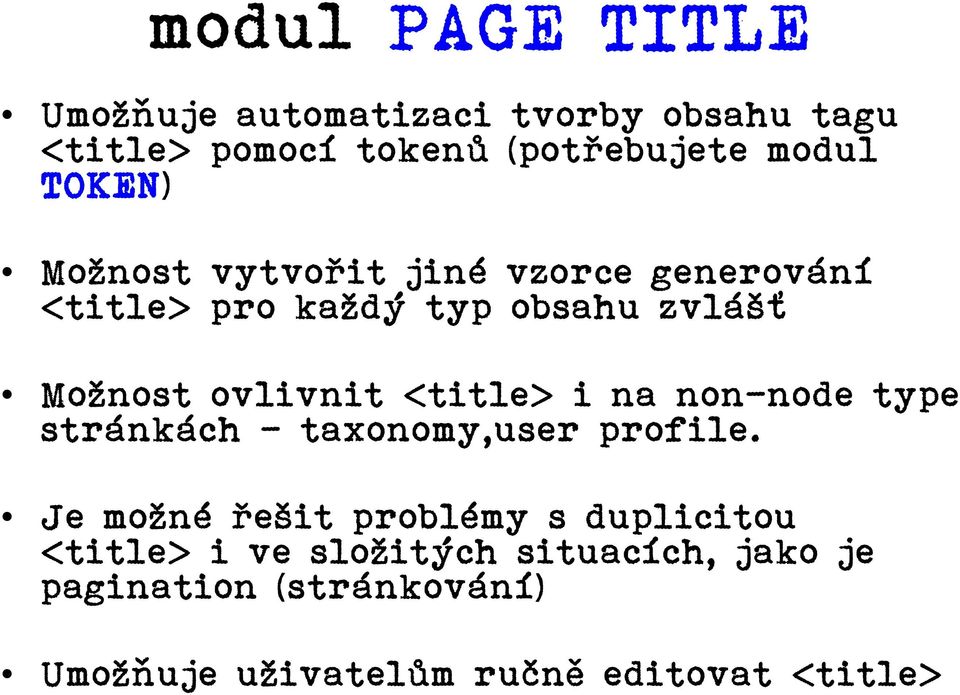 <title> i na non-node type stránkách taxonomy,user profile.