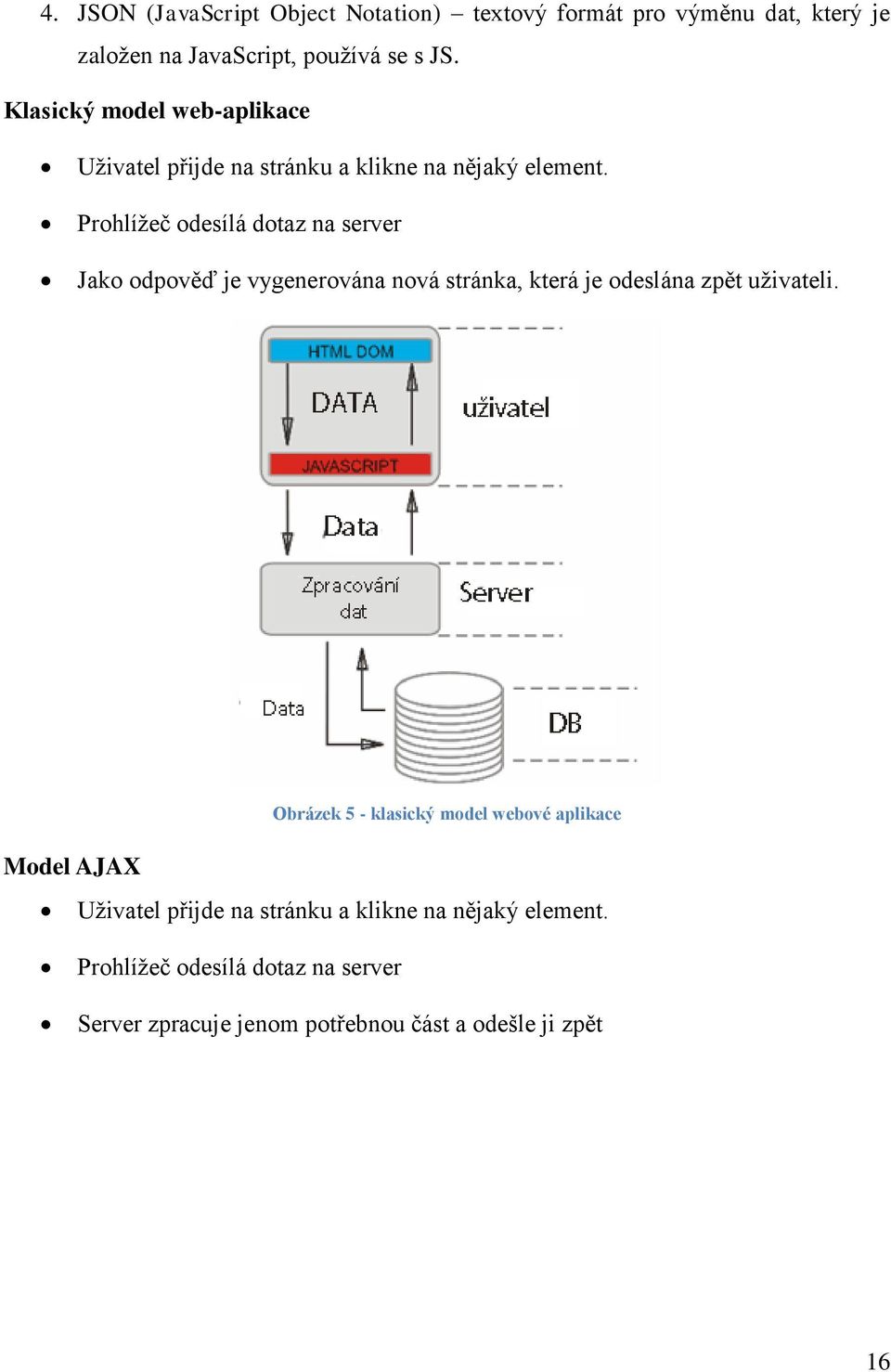 Prohlížeč odesílá dotaz na server Jako odpověď je vygenerována nová stránka, která je odeslána zpět uživateli.