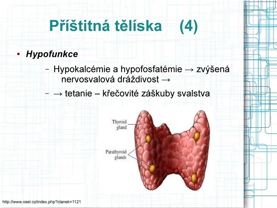 nervosvalová dráždivost tetanie křečovité