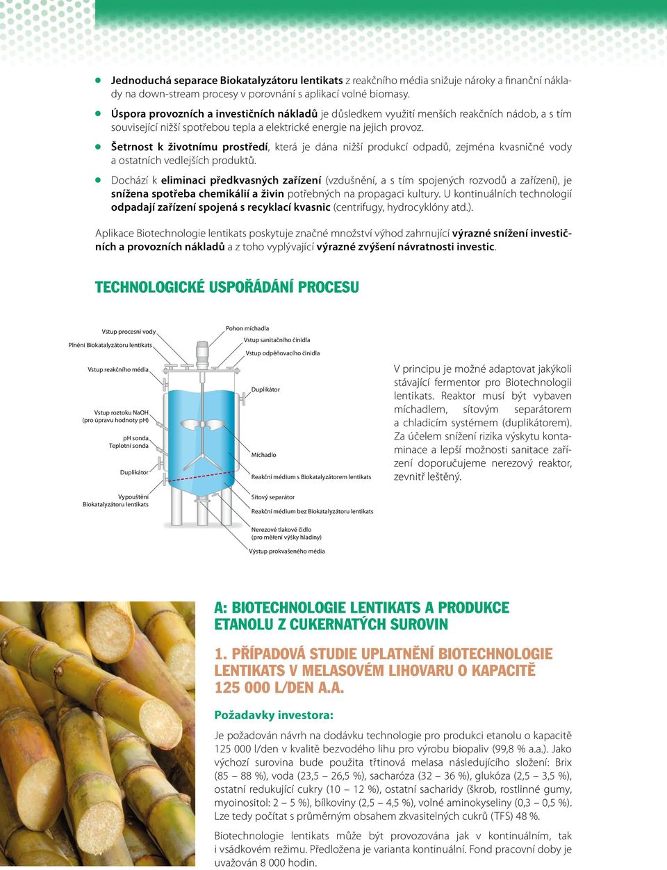 Šetrnost k životnímu prostředí, která je dána nižší produkcí odpadů, zejména kvasničné vody a ostatních vedlejších produktů.