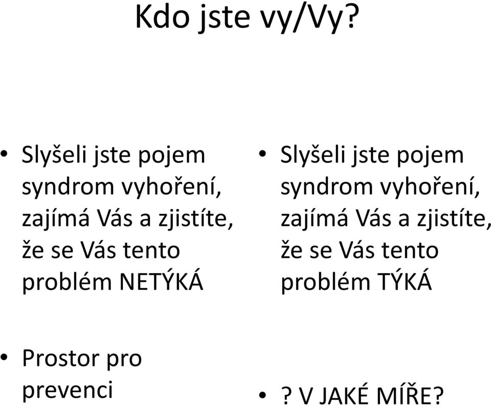 zjistíte, že se Vás tento problém NETÝKÁ  zjistíte, že se