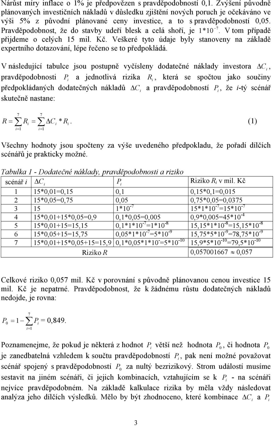 Pravděpodobnost, že do stavby udeří blesk a celá shoří, je 7. V tom případě přjdeme o celých 5 ml. Kč.